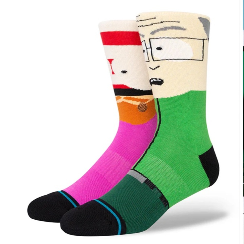 STANCE Men’s South Park Casual Combed Cotton Blend Crew Socks - MR. GARRISON